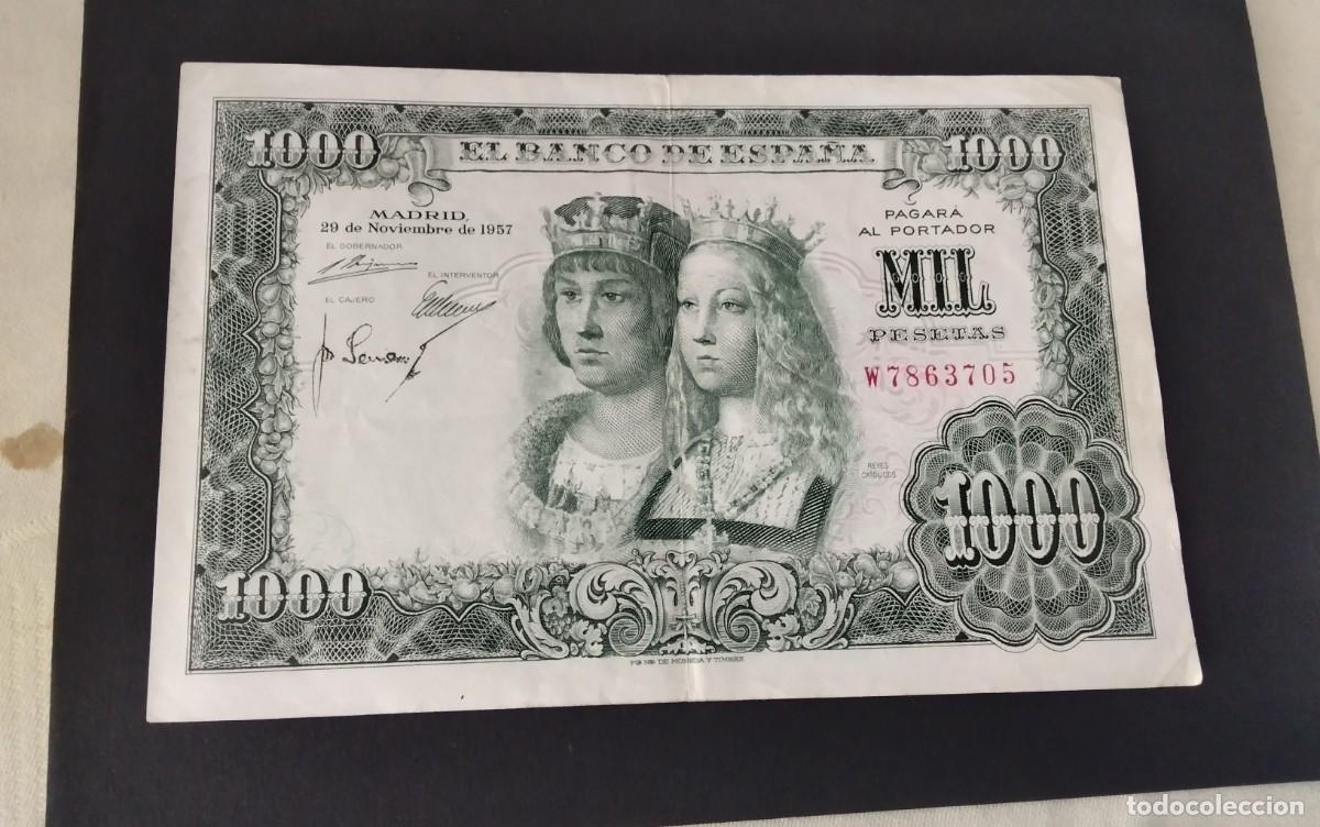 Billetes espa&ntilde;oles: BILLETE DE 1000 PTS SERIE W A&Ntilde;O 1957 &rdquo;REYES CATOLICOS&rdquo; BUENA CONSERVACION