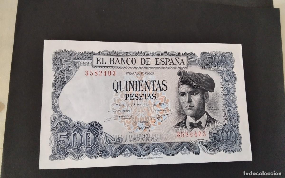Billetes espa&ntilde;oles: BILLETE DE 500 PTS A&Ntilde;O 1971 VERDAGUER , MUY BUENA CONSERVCION PLANCHA