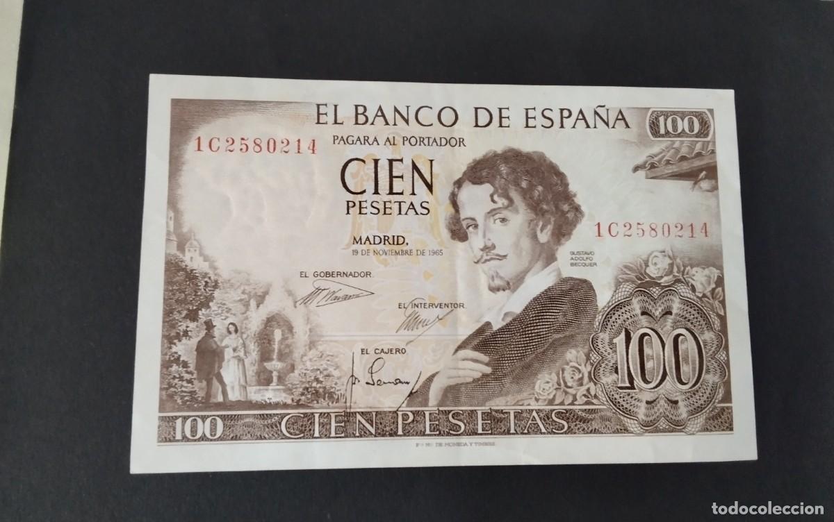Billetes espa&ntilde;oles: BILLETE DE 100 PTS A&Ntilde;O 1965 GUSTAVO ADOLFO BEQUER , CASI PLANCHA