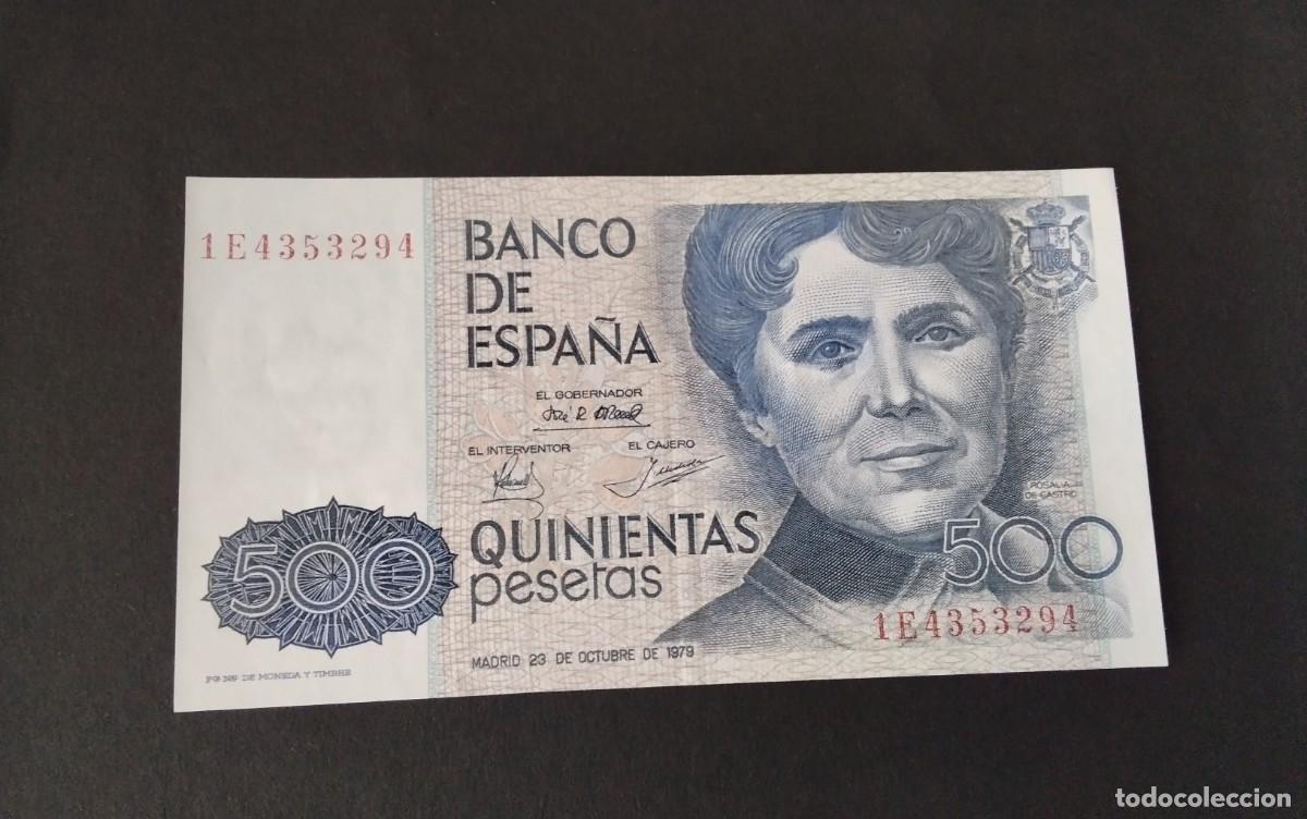 Billetes espa&ntilde;oles: BILLETE DE 500 PTS A&Ntilde;O 1979 ROSALIA DE CASTRO , CASI PLANCHA