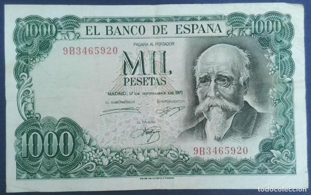 Notas espanholas: Espa&ntilde;a, 1.000 Pesetas 1971 - P154 - (MBC / VF) [9B3465920]