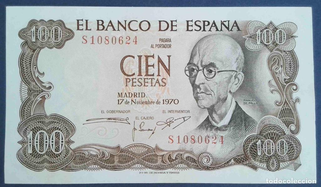 Billetes espa&ntilde;oles: Espa&ntilde;a, 100 Pesetas 1970 - 152a - (EBC / AUNC) [S1080624]