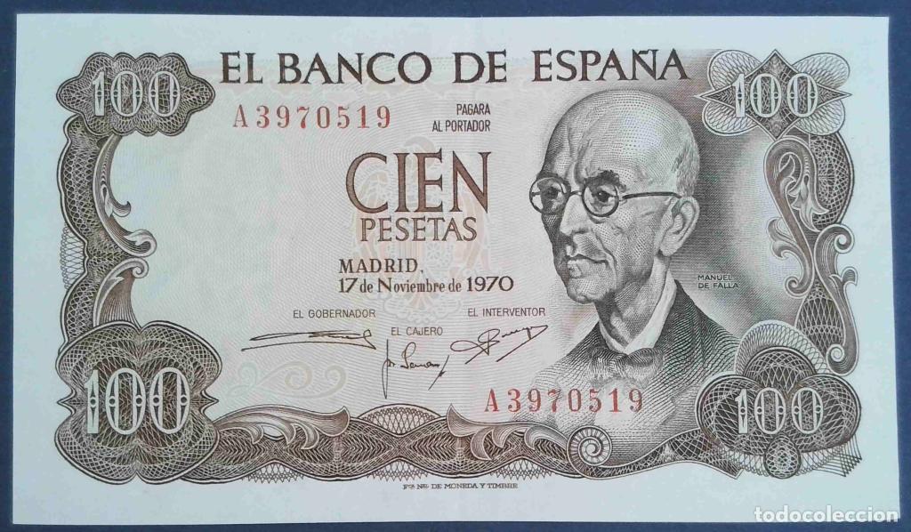 Billetes espa&ntilde;oles: Espa&ntilde;a, 100 Pesetas 1970 - 152a - (MBC+ / XF) [A3970519]