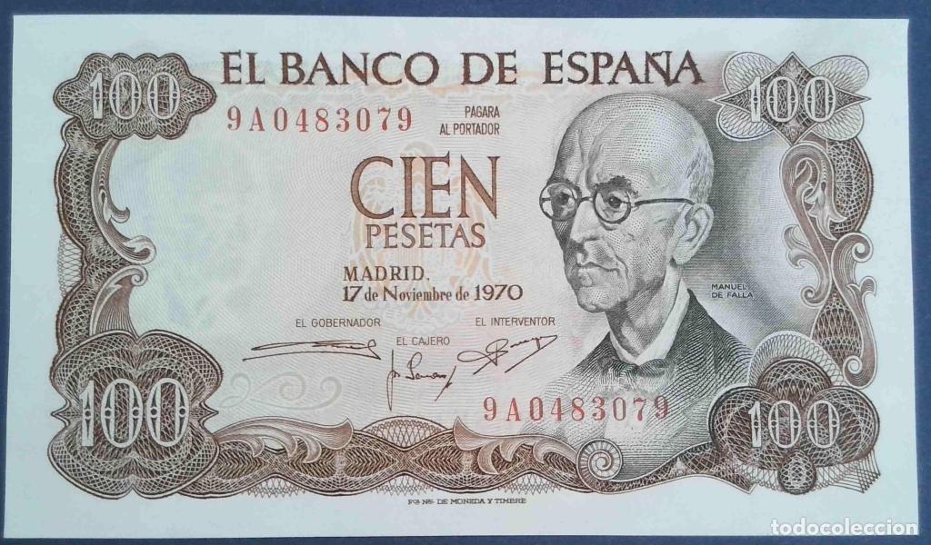Billetes espa&ntilde;oles: Espa&ntilde;a, 100 Pesetas 1970 - 152a - (EBC / AUNC) [9A0483079]