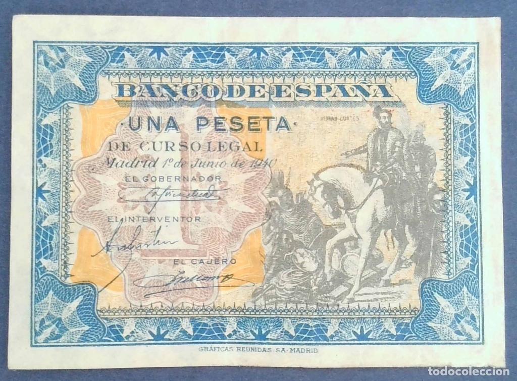 Billetes espa&ntilde;oles: Espa&ntilde;a, 1 Peseta 1940 - 121a - (MBC+ / XF) [B8851773]