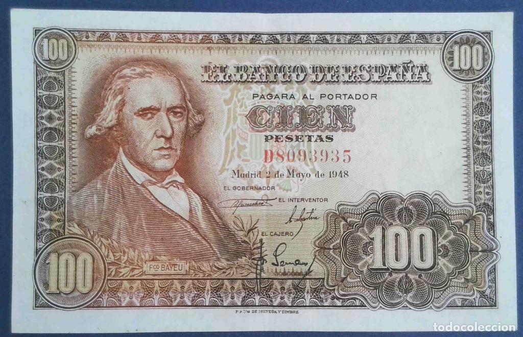 Billetes espa&ntilde;oles: Espa&ntilde;a, 100 Pesetas 1948 - 137a - (MBC+ / XF) [D8093935]