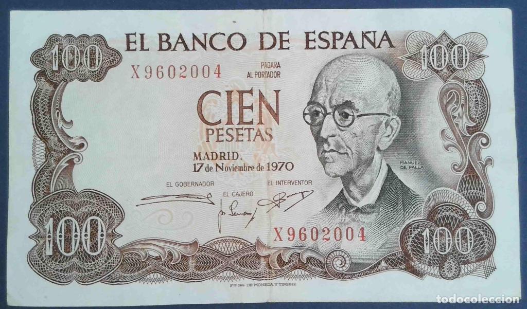 Billetes espa&ntilde;oles: Espa&ntilde;a, 100 Pesetas 1970 - 152a - (MBC+ / XF) [X9602004]