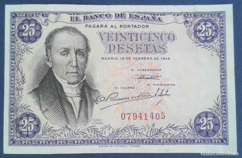 Billetes espa&ntilde;oles: Espa&ntilde;a, 25 Pesetas 1946 - 130a - (MBC+ / XF) [07941405]