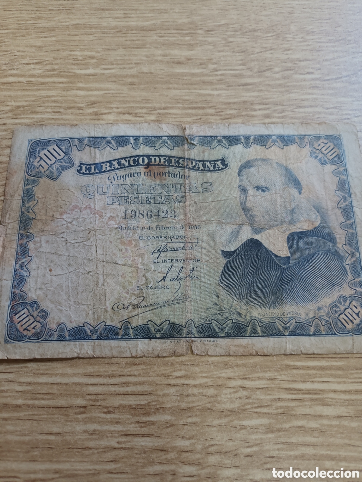 Billetes espa&ntilde;oles: BILLETE DE 500 PESETAS DE 19 DE FEBRERO DE 1946