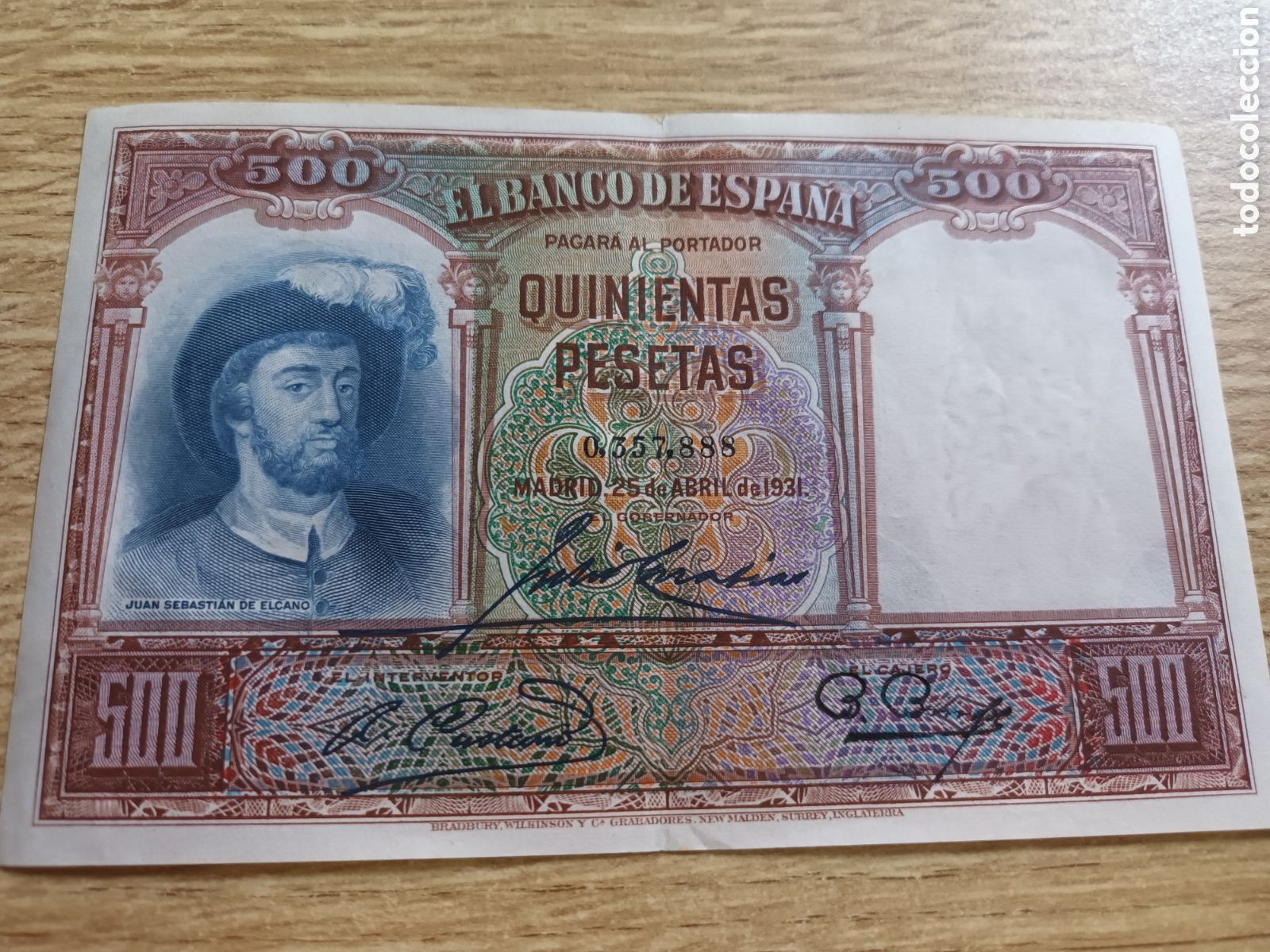 Billetes espa&ntilde;oles: BILLETE DE 500 PESETAS DEL 26 DE ABRIL DE 1931