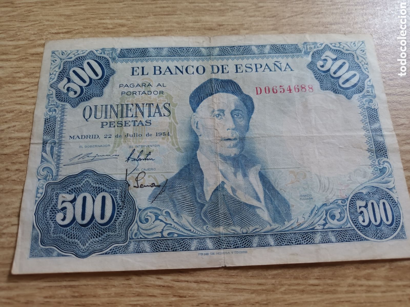 Billetes espa&ntilde;oles: BILLETE DE 500 PESETAS DEL 22 DE JULIO DE 1954