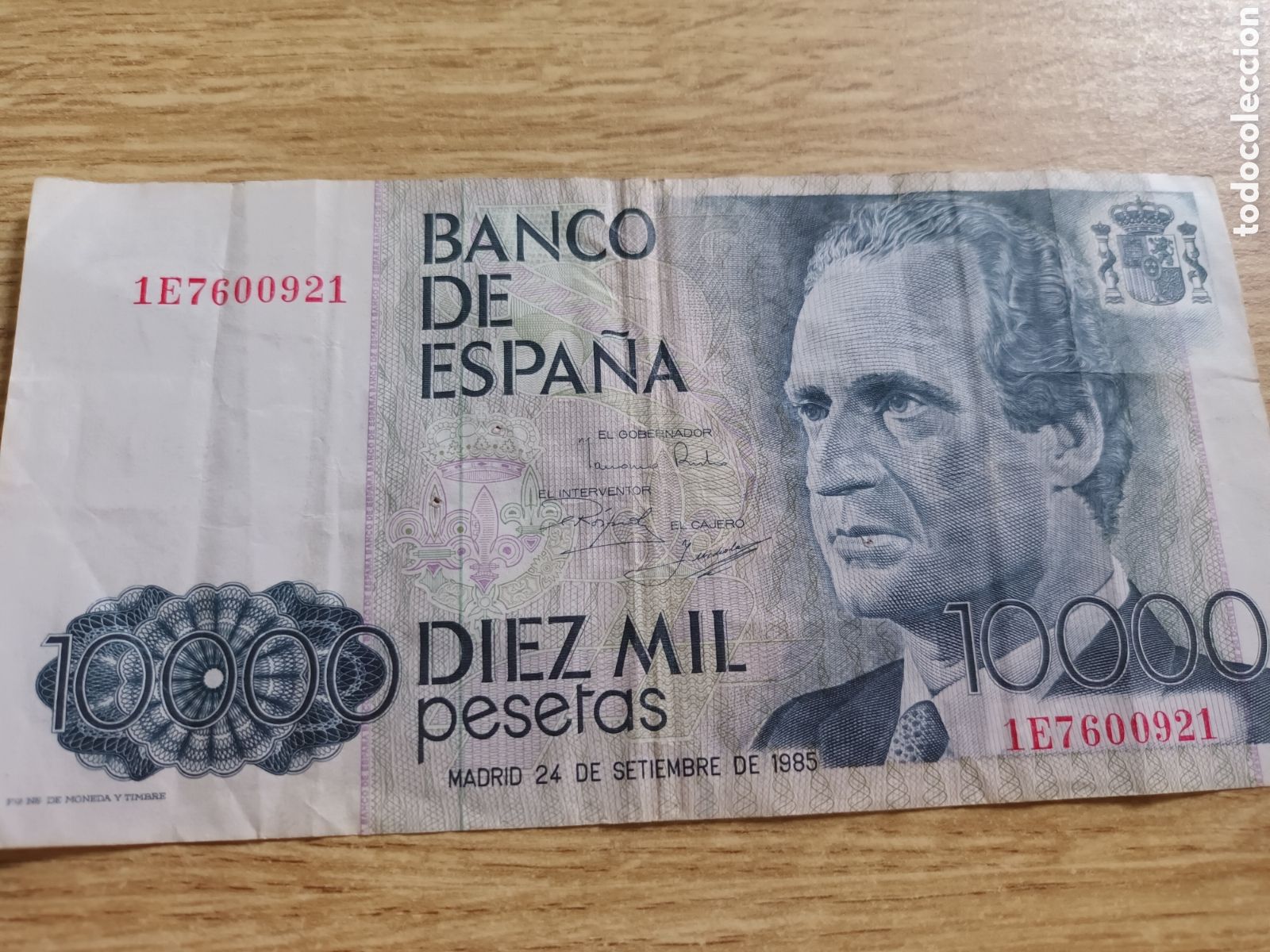 Billetes espa&ntilde;oles: BILLETE DE 10000 PESETAS DEL 24 DE SEPTIEMBRE DE 1985