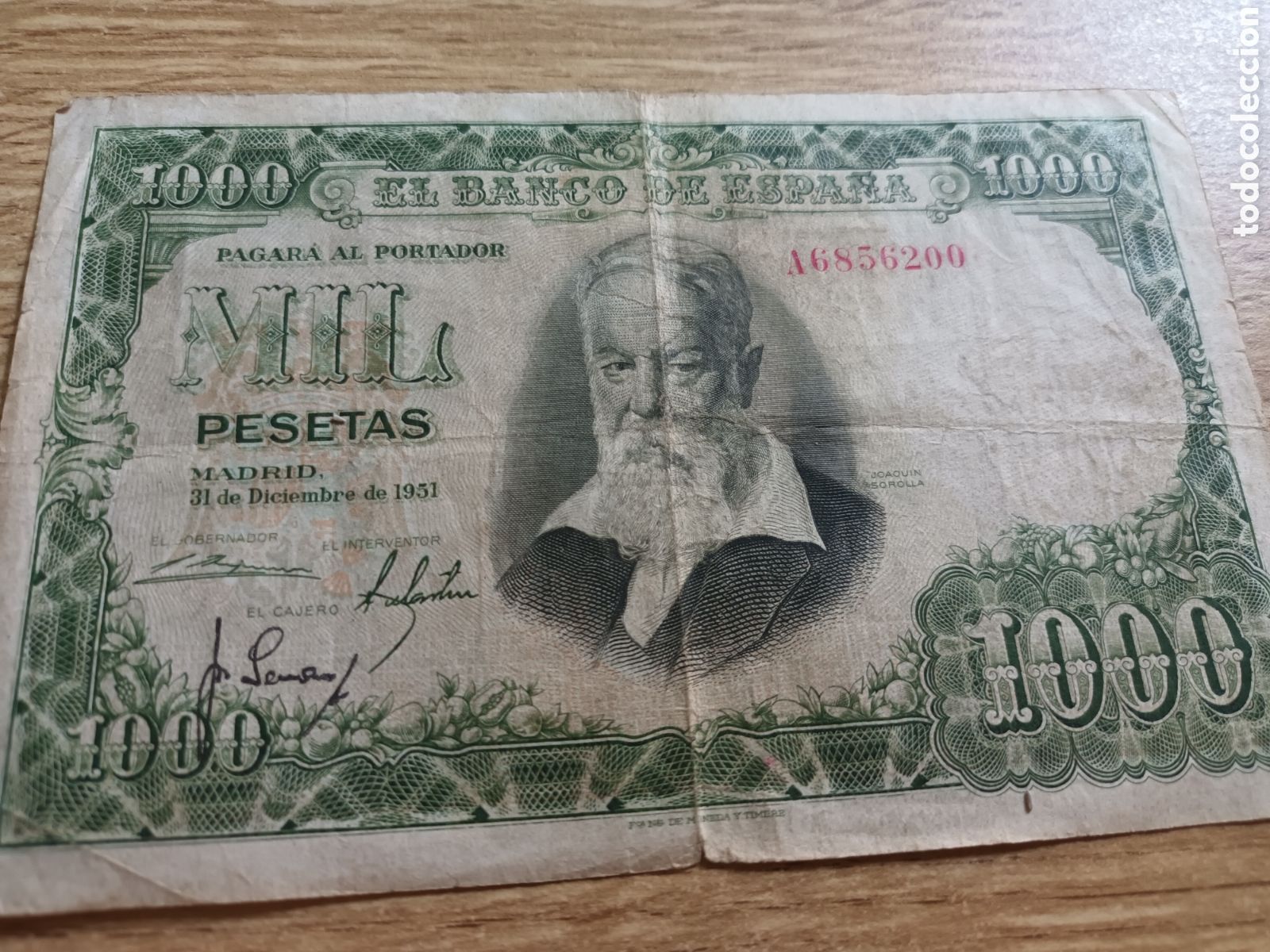 Billetes espa&ntilde;oles: BILLETE DE 1000 PESETAS DEL 31 DE DICIEMBRE DE 1951