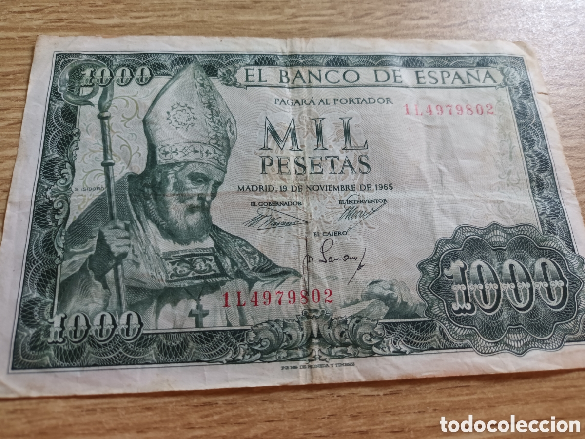 Billetes espa&ntilde;oles: BILLETE DE 1000 PESETAS DEL 19 DE NOVIEMBRE DE 1965