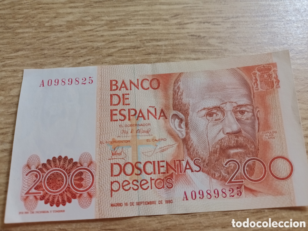 Billetes espa&ntilde;oles: BILLETE DE 200 PESETAS DEL 16 DE SEPTIEMBRE DE 1980