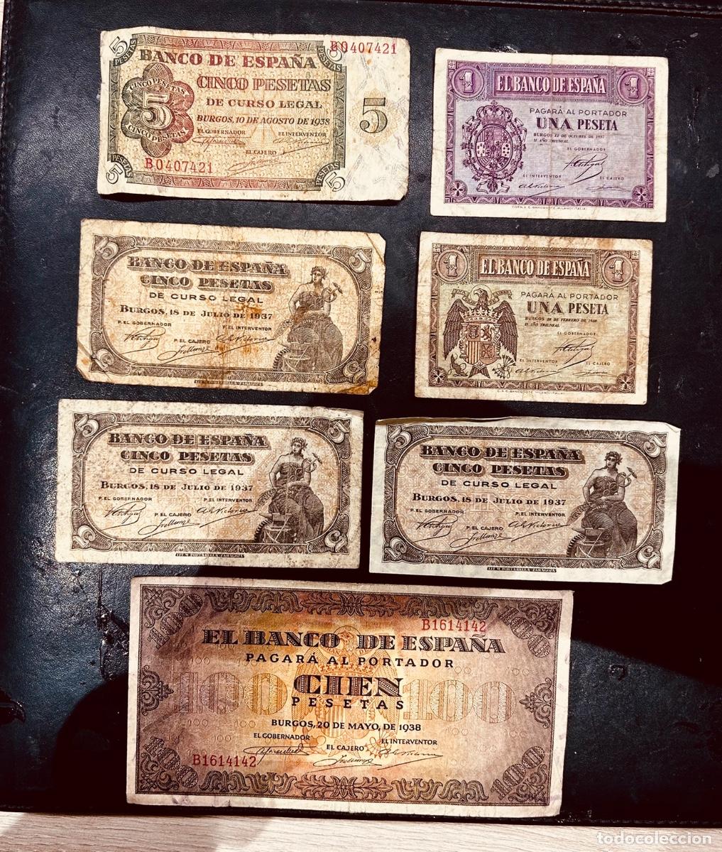 Billetes espa&ntilde;oles: 7 BILLETES IMPRESIONANTES GUERRA CIVIL