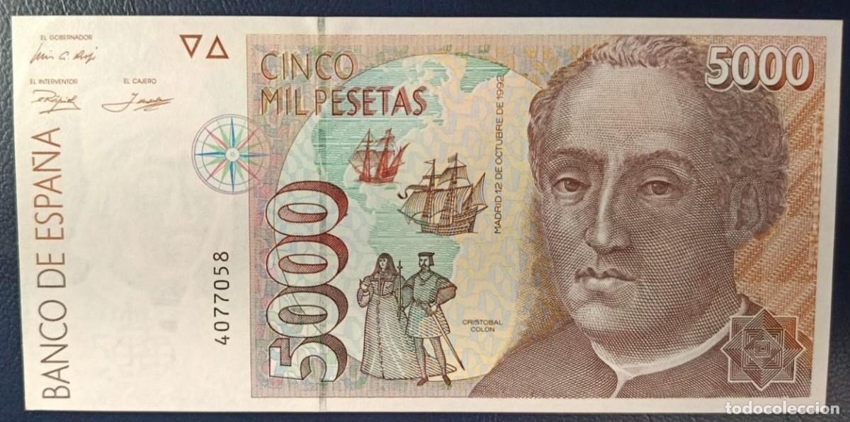 Billetes espa&ntilde;oles: 5000 PESETAS MADRID 12 DE OCTUBRE DE 1992 ( SIN SERIE ) ( BSP340 )