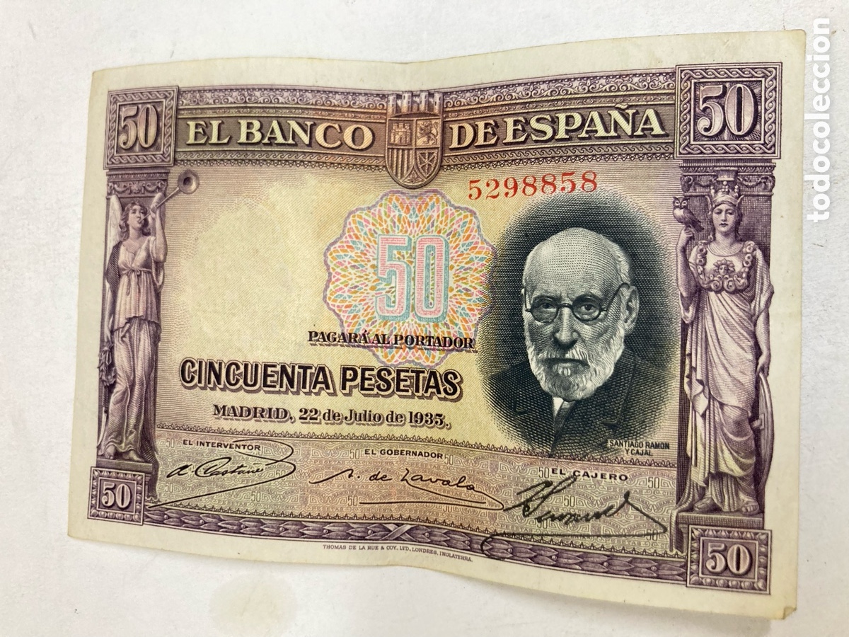 Billetes espa&ntilde;oles: Billete 50 pesetas 1933