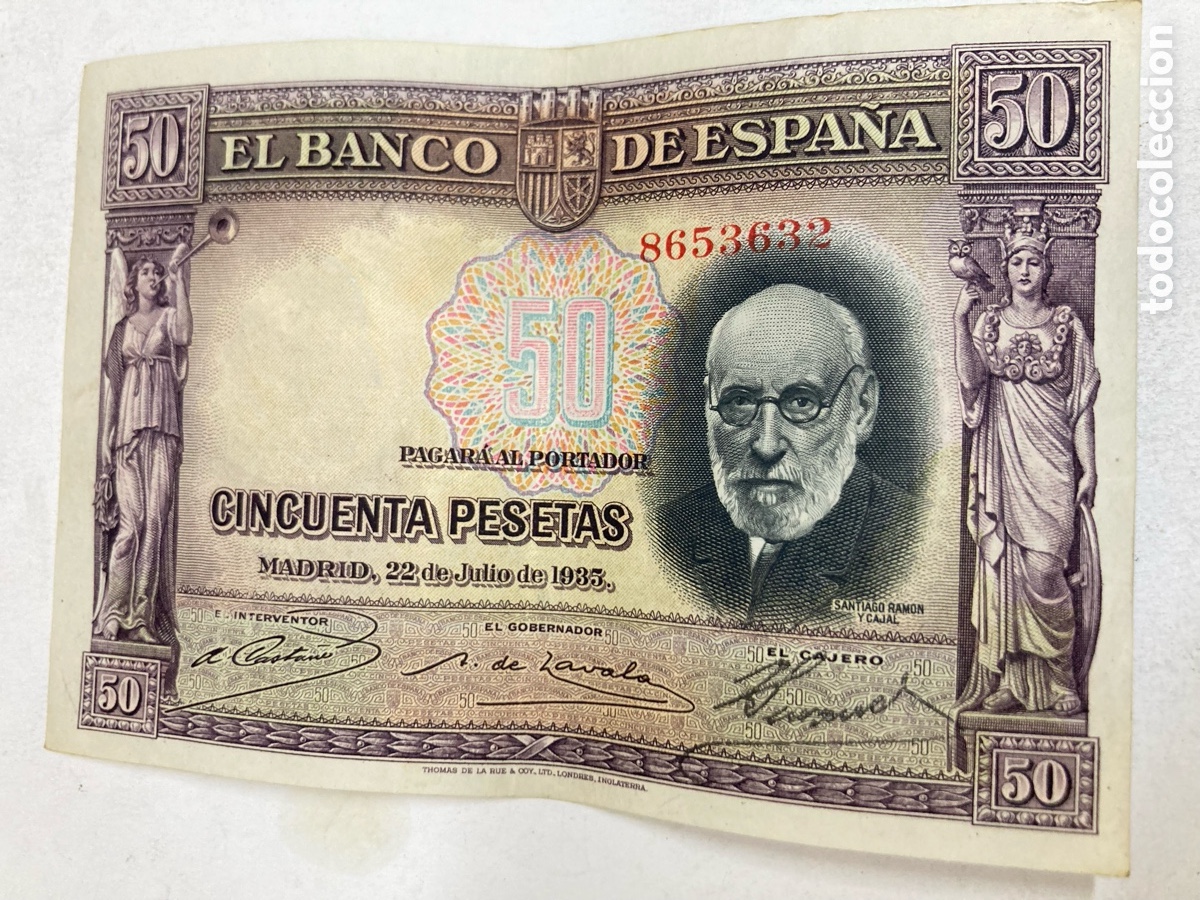 Billetes espa&ntilde;oles: Billete de 50 pesetas 1935