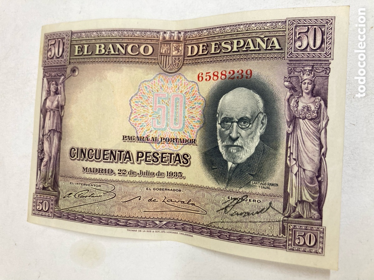 Billetes espa&ntilde;oles: Billete de 50 pesetas 1935