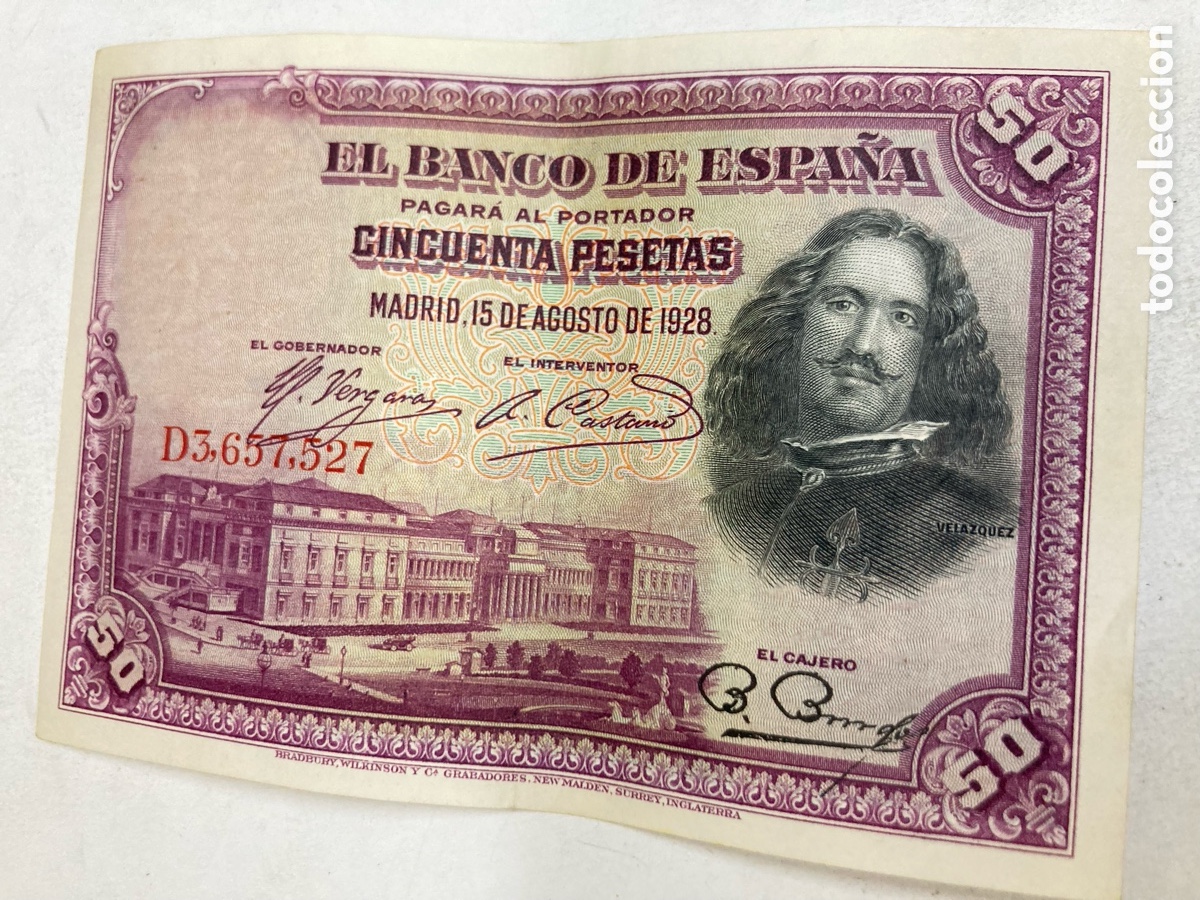 Billetes espa&ntilde;oles: Billete de 50 pesetas 1928