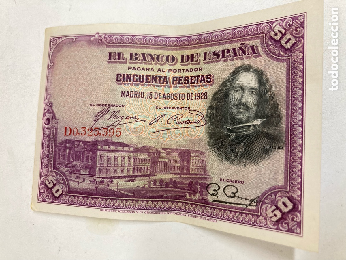 Billetes espa&ntilde;oles: Billete de 50 pesetas 1928
