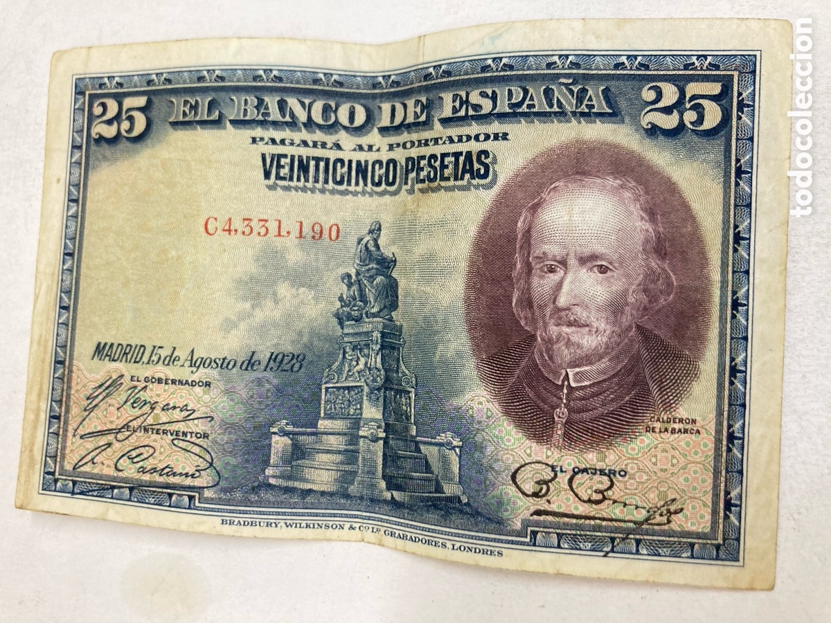 Billetes espa&ntilde;oles: Billete de 25 pesetas 1939