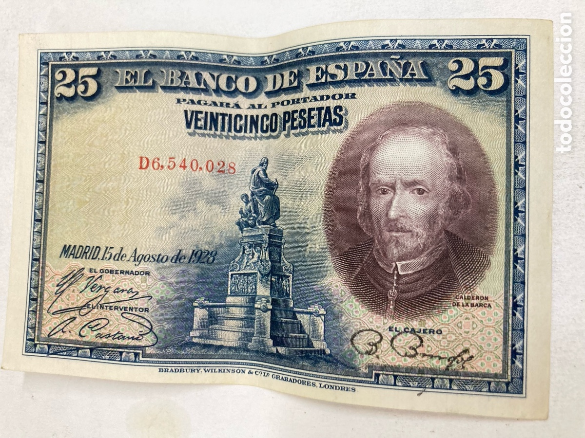 Billetes espa&ntilde;oles: Billete de 25 pesetas 1939
