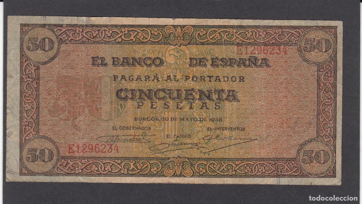 Billetes espa&ntilde;oles: BILLETE BANCO DE ESPA&Ntilde;A - 50 PESETAS - 1938