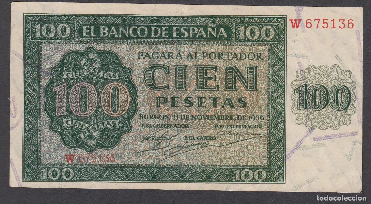 Billetes espa&ntilde;oles: BILLETE BANCO DE ESPA&Ntilde;A - 100 PESETAS - 1936