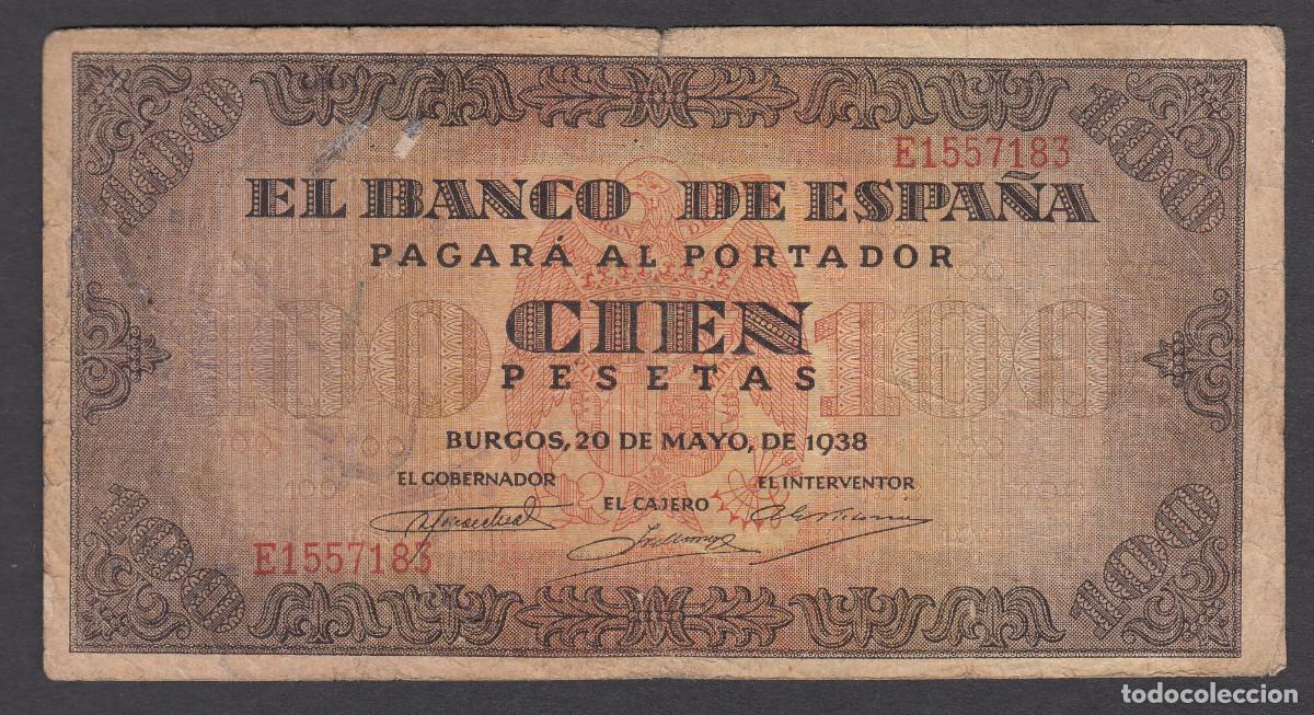 Billetes espa&ntilde;oles: BILLETE BANCO DE ESPA&Ntilde;A - 100 PESETAS - 1938