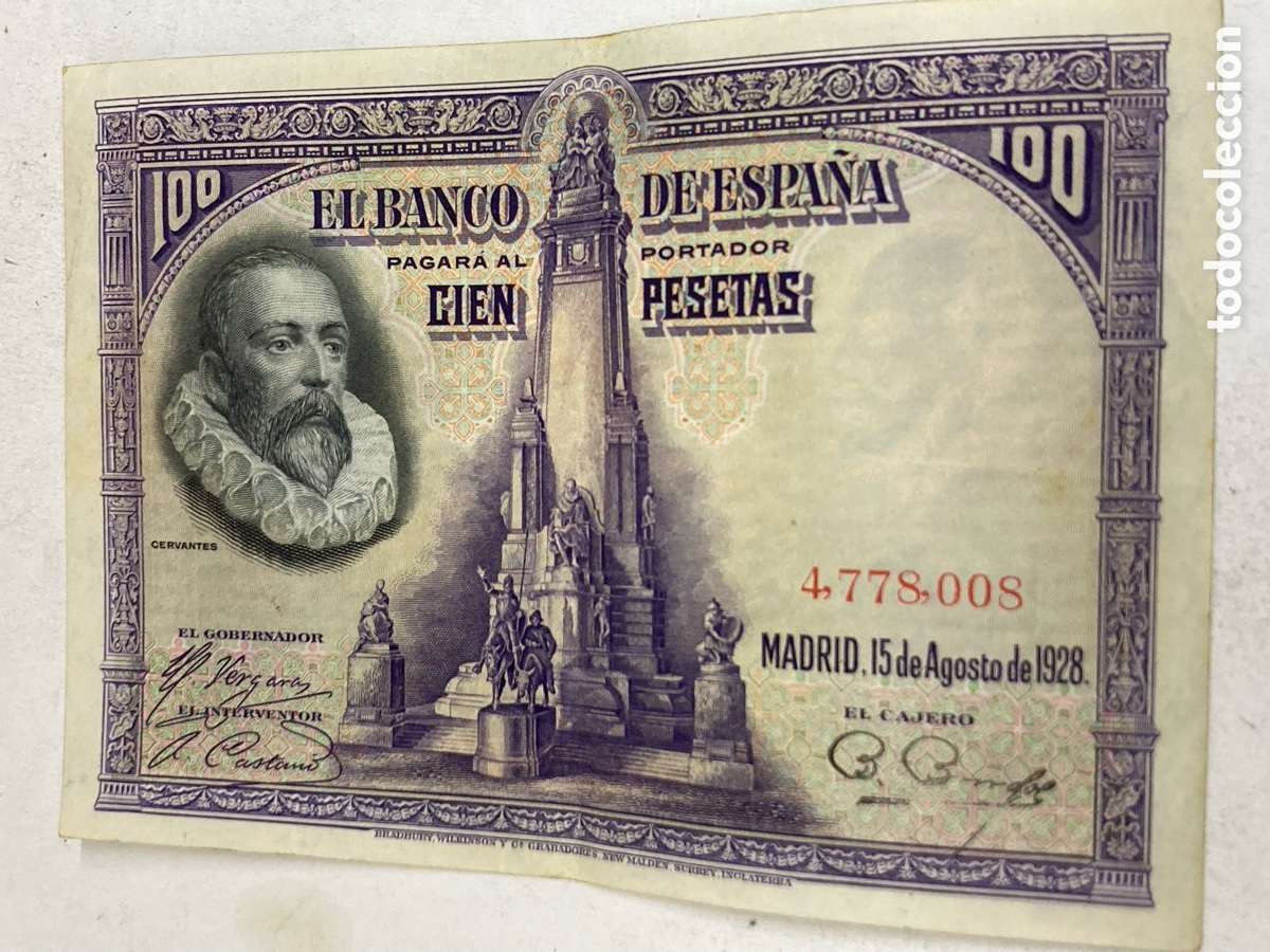 Billetes espa&ntilde;oles: Billete de 100 pesetas 1928