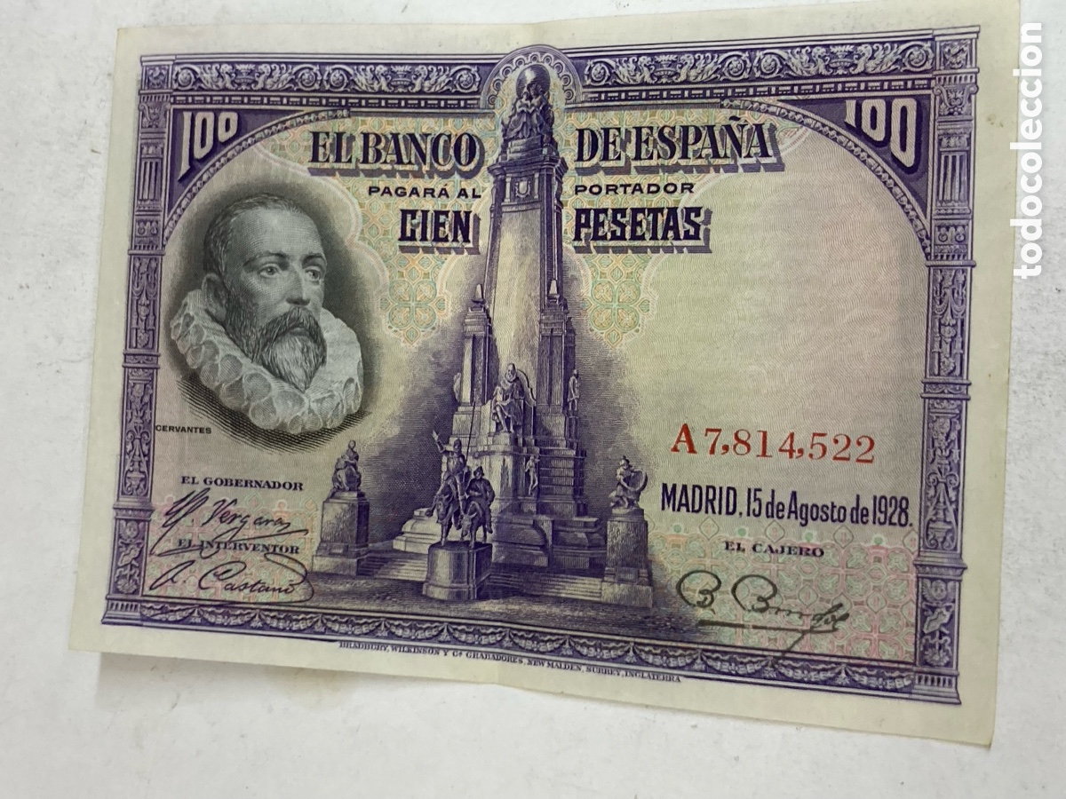 Billetes espa&ntilde;oles: Billete de 100 pesetas 1928