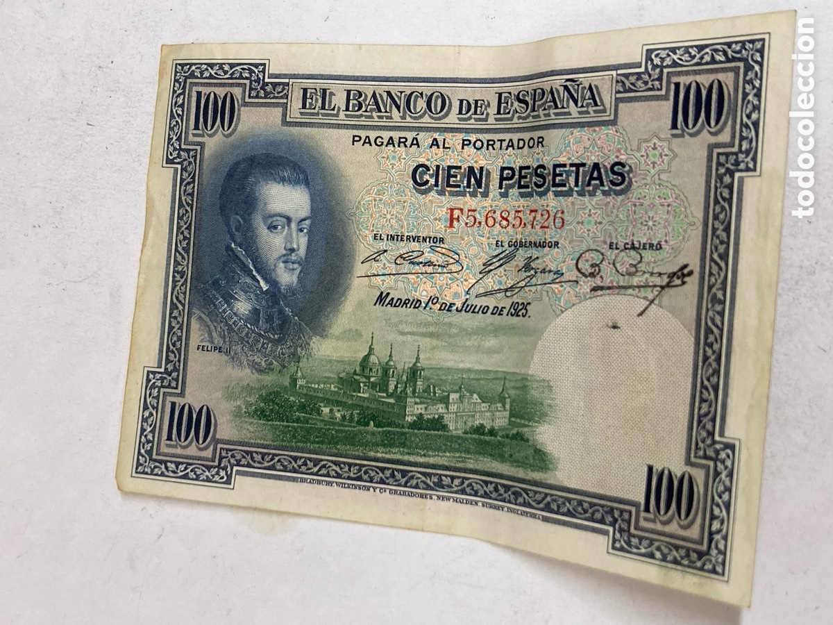Billetes espa&ntilde;oles: Billete de 100 pesetas 1925