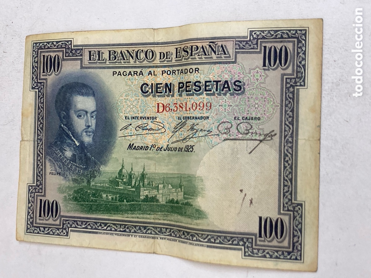 Billetes espa&ntilde;oles: Billete de 100 pesetas 1925