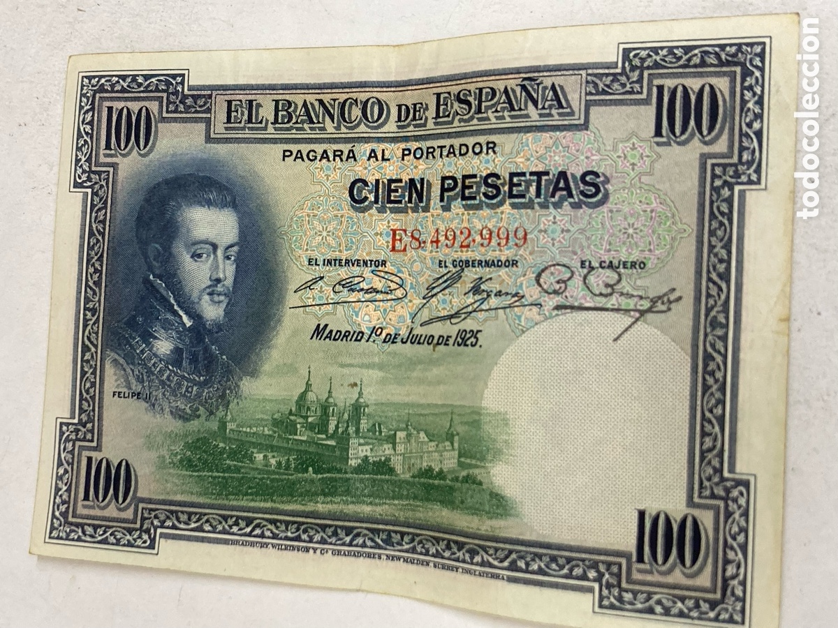 Billetes espa&ntilde;oles: Billete de 100 pesetas 1925