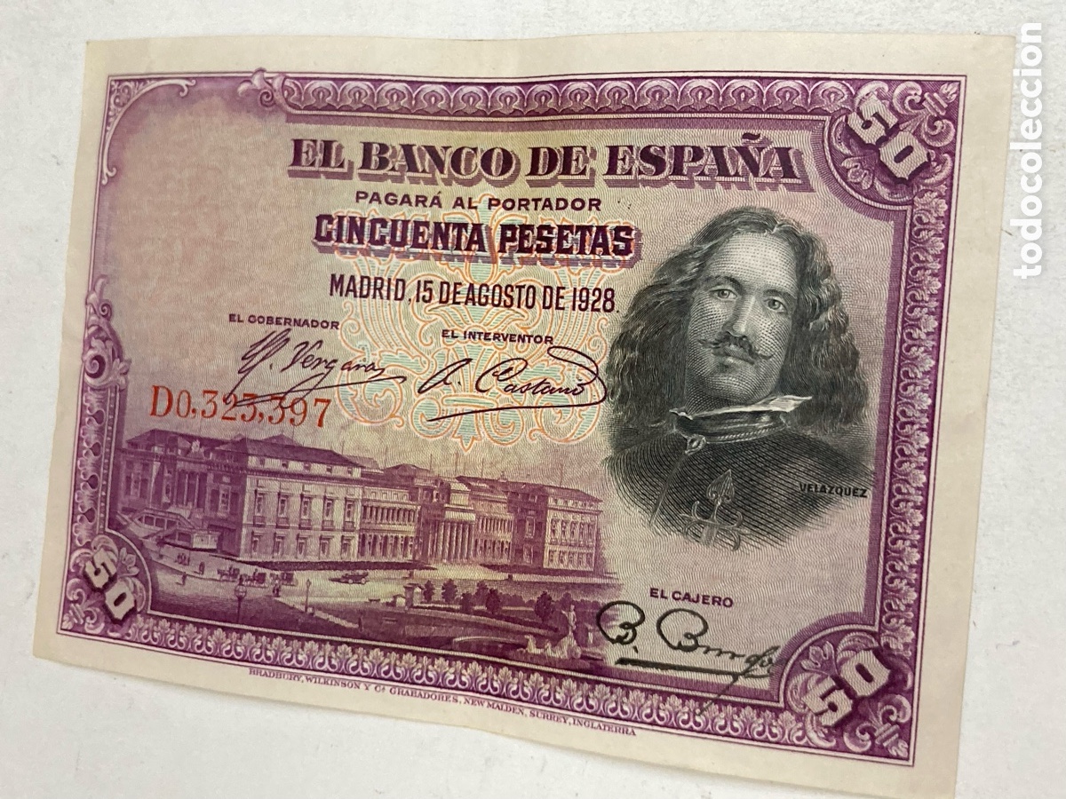 Billetes espa&ntilde;oles: Billete de 50 pesetas 1928