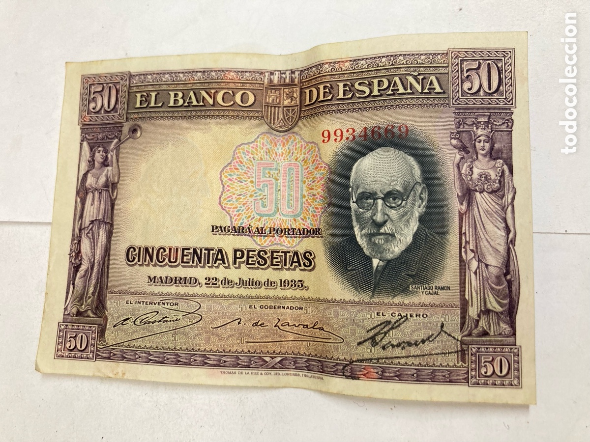 Billetes espa&ntilde;oles: Billete de 50 pesetas 1933