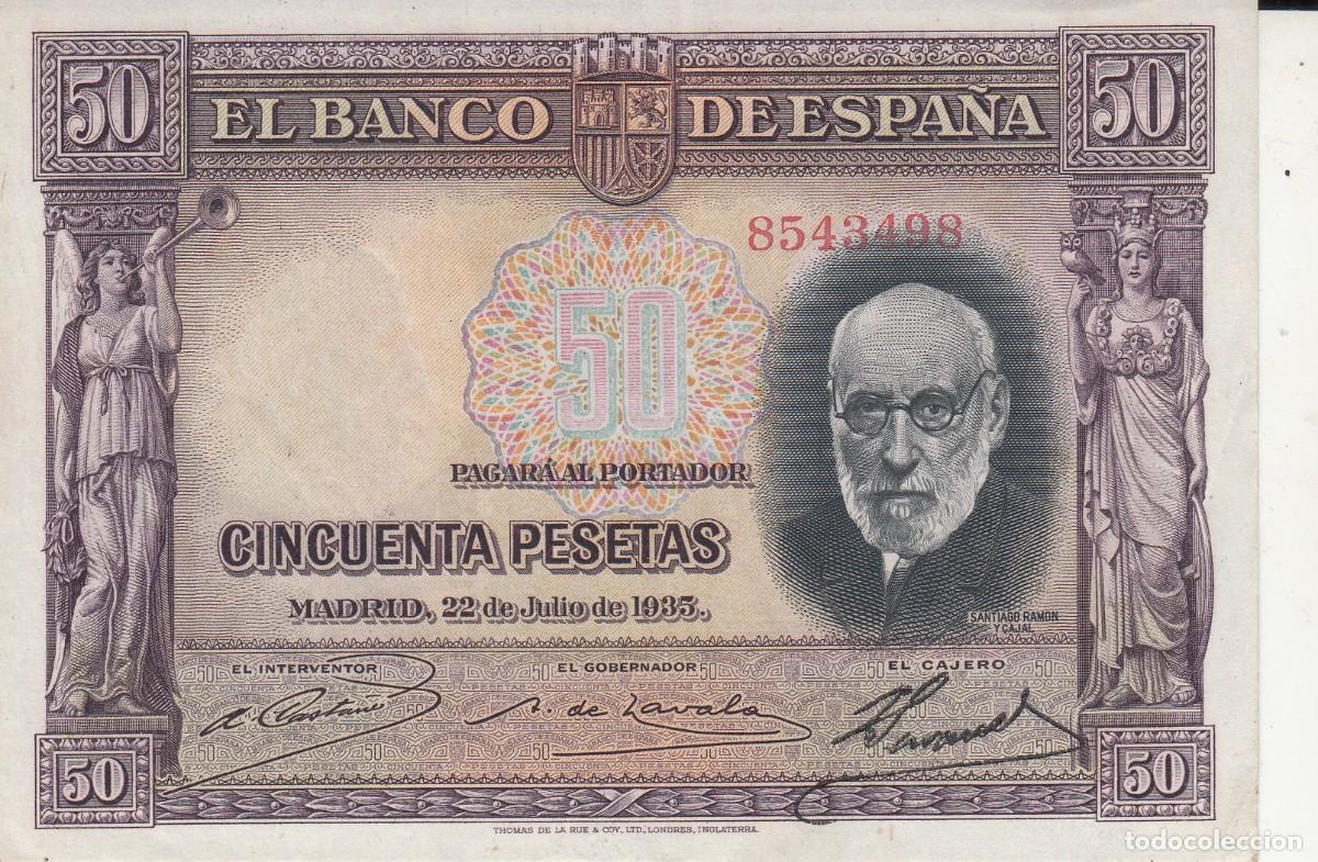 Billetes espa&ntilde;oles: BILLETE BANCO DE ESPA&Ntilde;A - 50 PESETAS - 1935