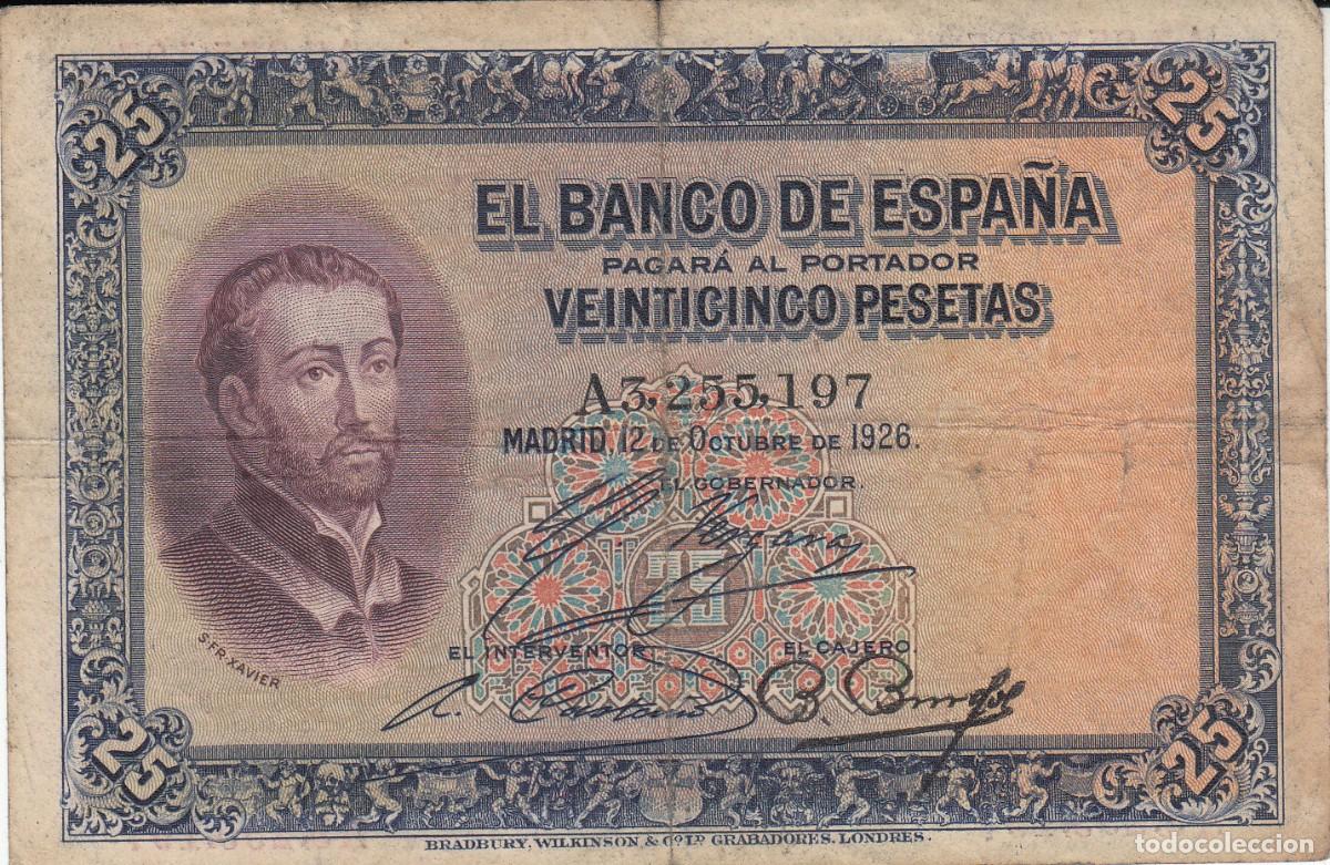 Billetes espa&ntilde;oles: BILLETE BANCO DE ESPA&Ntilde;A - 25 PESETAS - 1926