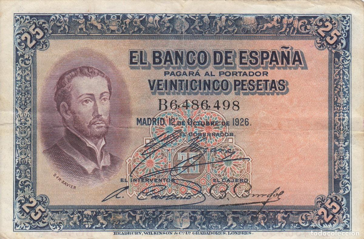 Billetes espa&ntilde;oles: BILLETE BANCO DE ESPA&Ntilde;A - 25 PESETAS - 1926