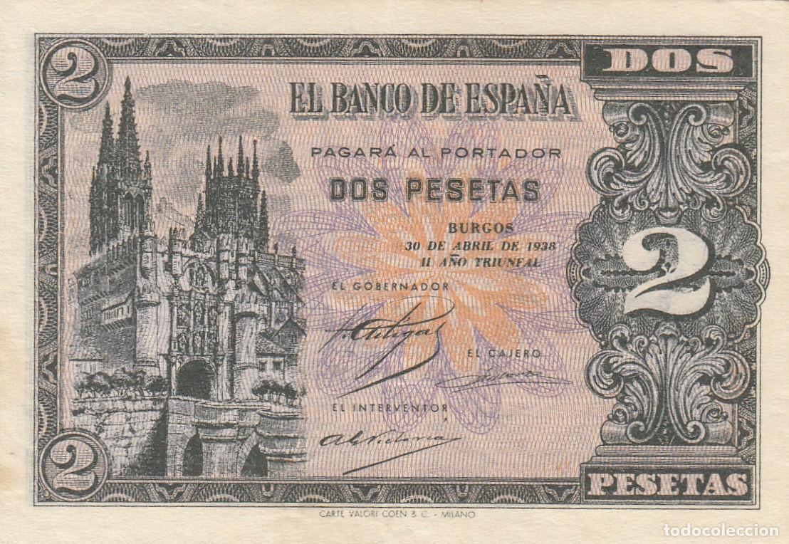 Billetes espa&ntilde;oles: BILLETE BANCO DE ESPA&Ntilde;A - 2 PESETAS - ABRIL 1938 --EBC--