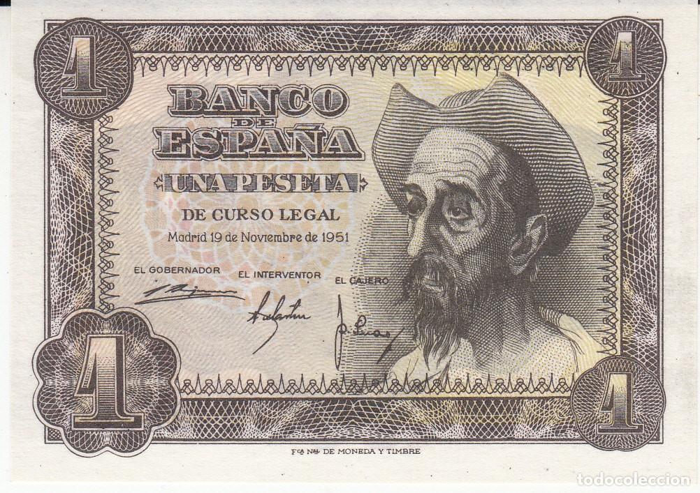 Billetes espa&ntilde;oles: BILLETE BANCO DE ESPA&Ntilde;A - 1 PESETA 1951 --SIN CIRCULAR