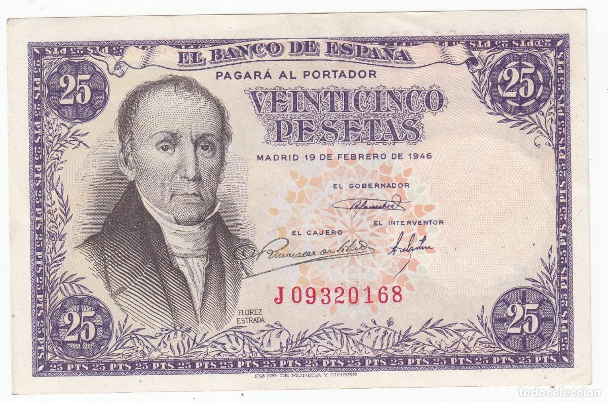 Billetes espa&ntilde;oles: BILLETE BANCO DE ESPA&Ntilde;A - 25 PESETAS 1946 EBC