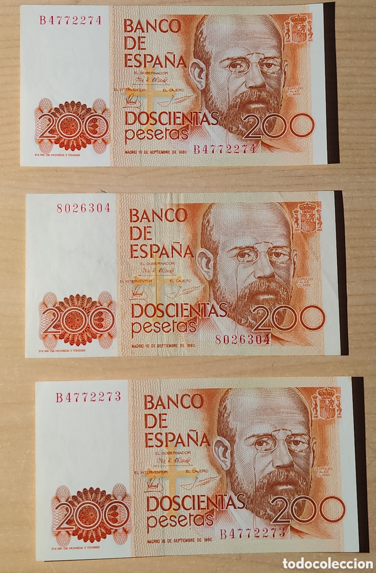Billetes espa&ntilde;oles: Billetes 200 pesetas 1980