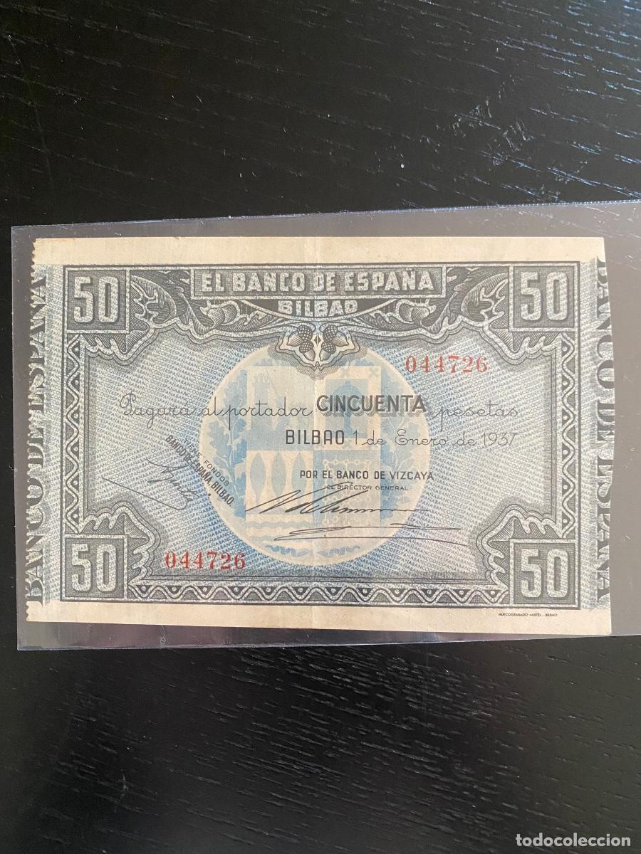 Billetes espa&ntilde;oles: Billete 50 pesetas bilbao