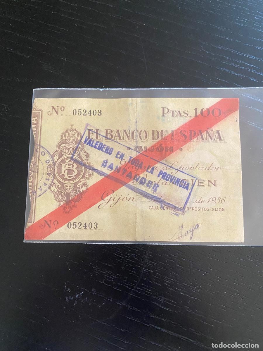 Billetes espa&ntilde;oles: Billete 100 pesetas Gij&oacute;n