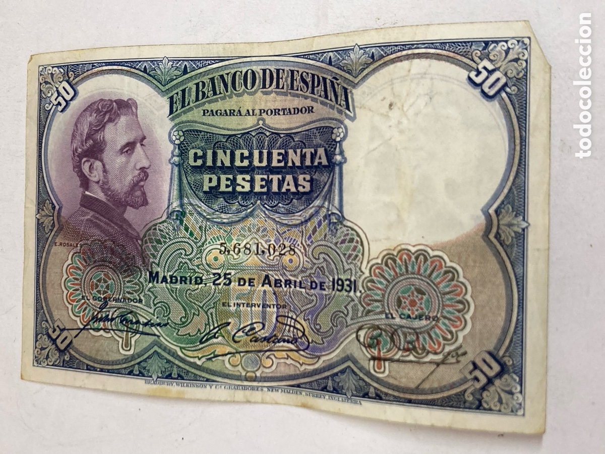 Billetes espa&ntilde;oles: Billete de 50 pesetas 1931