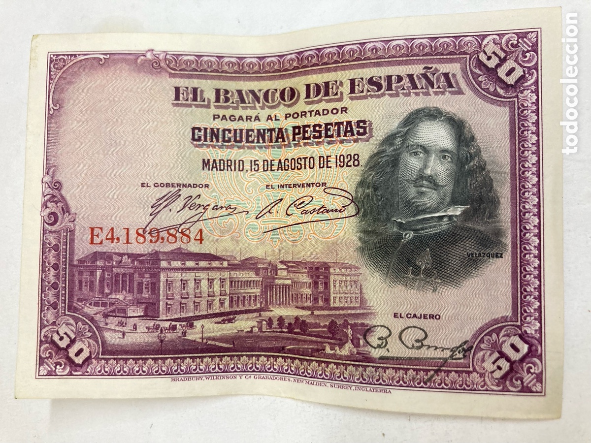 Billetes espa&ntilde;oles: Billete de 50 pesetas 1928