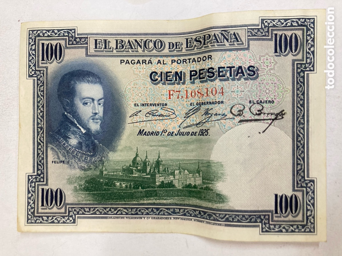 Billetes espa&ntilde;oles: Billete de 100 pesetas 1928